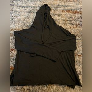 Black and gray workout hoodie -size small
